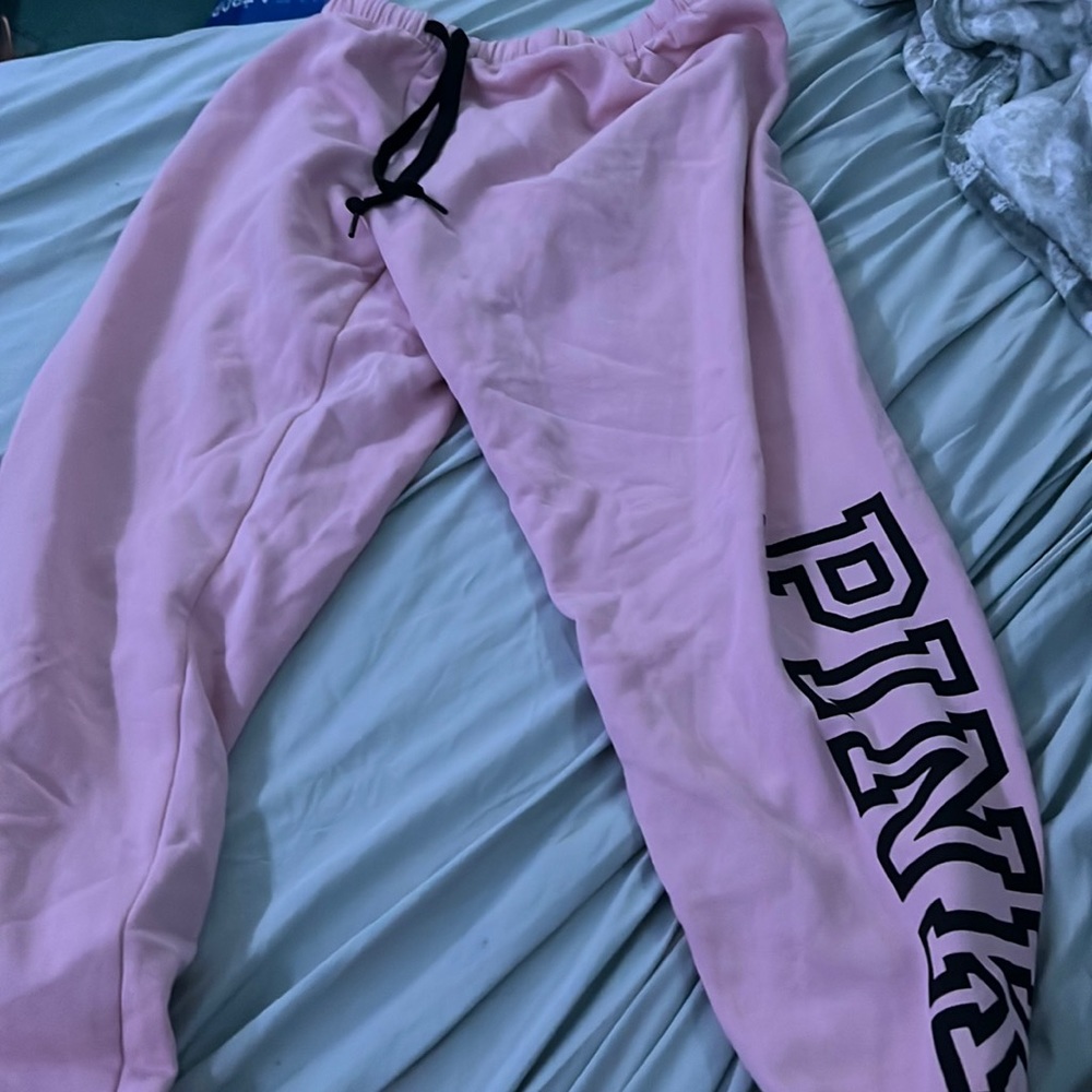 Pink sweat pants